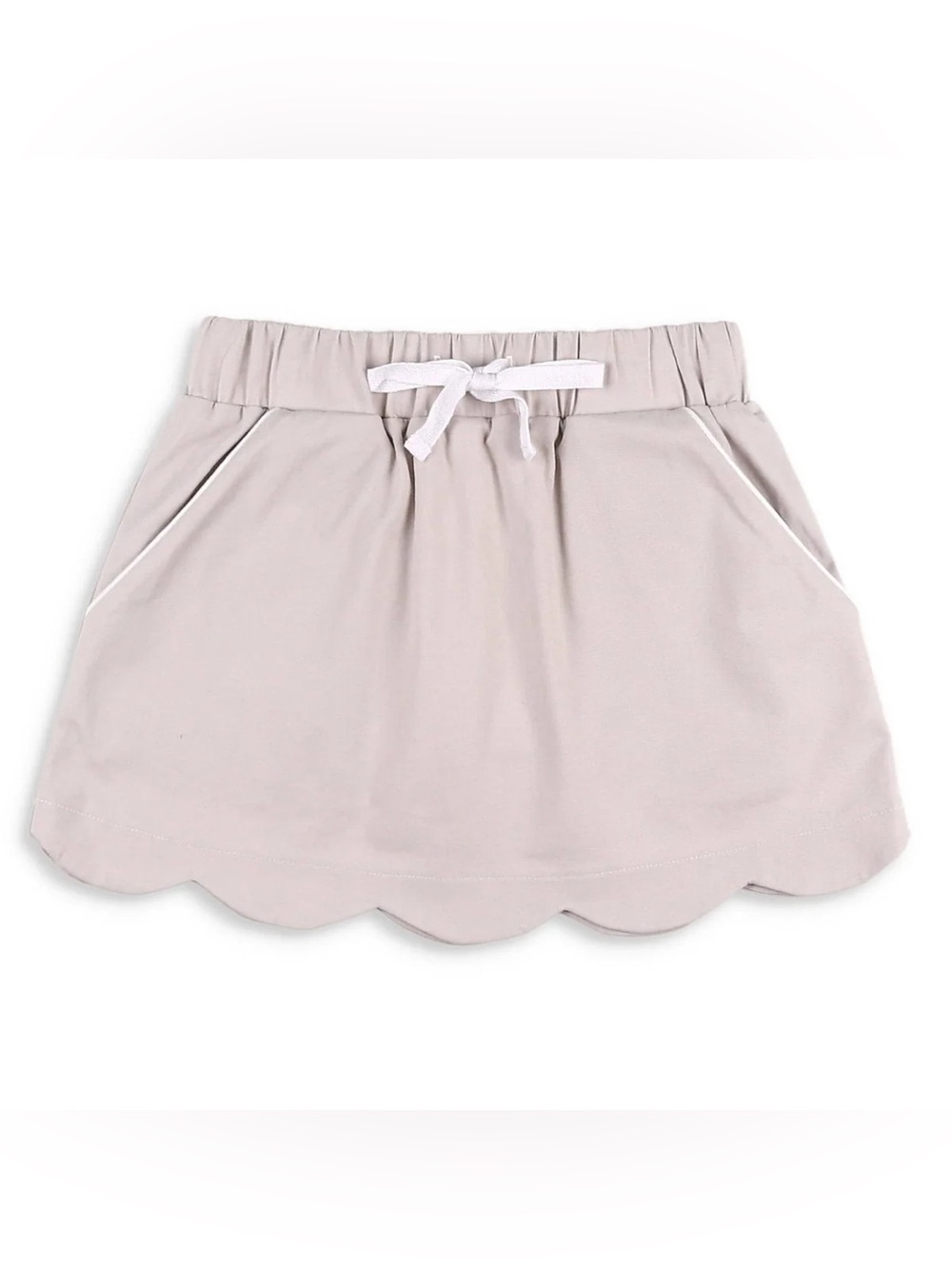 Shrimp & Grits Kids Khaki Twill Scallop Skort Drawstring Skirt Girls XXL